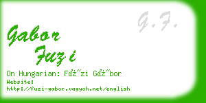 gabor fuzi business card